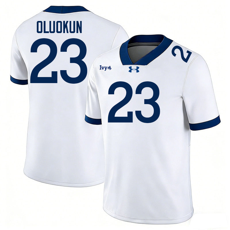 Yale Bulldogs #23 Foyesade Oluokun College Football Jerseys,Uniforms Stitched-White